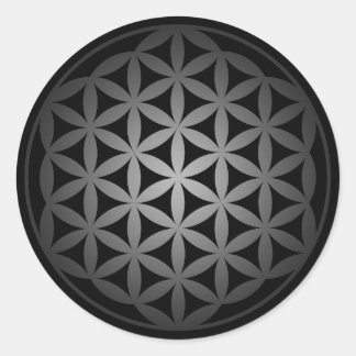 flower of life3 runder aufkleber