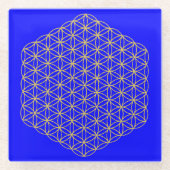 flower of life 5. dimension energy forehead chacra glasuntersetzer (Vorderseite)