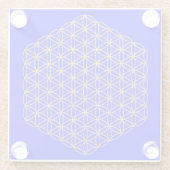 flower of life 5. dimension energy forehead chacra glasuntersetzer (Rückseite)