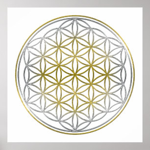 FLOWER OF LIFE / Blume des Lebens - BiColor Poster