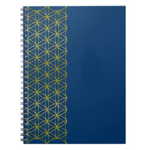Flower of Life / Blume des Lebens - Border gold Notizblock