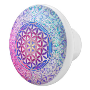 Flower Of Life / Blume des Lebens - Ornament V Keramikknauf