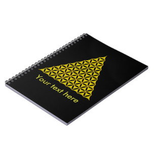 Flower Of Life / Blume des Lebens - Pyramide Gold Notizblock