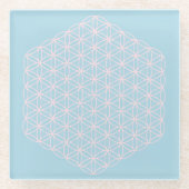 flower of life energy feminine masculine chacra glasuntersetzer (Vorderseite)