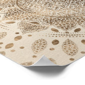 Flower of Life in Lotus Dot Art pastel golds Poster (Ecke)