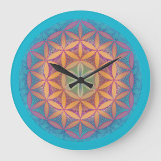 Flower of Life Mandala Wall Clock Große Wanduhr