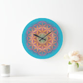 Flower of Life Mandala Wall Clock Große Wanduhr (Zuhause)