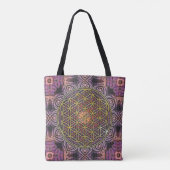 Flower Of Life - nahtloses Strickmuster V Tasche (Rückseite)