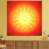 flower of life on sun mandala leinwanddruck (Insitu (Wohnzimmer))