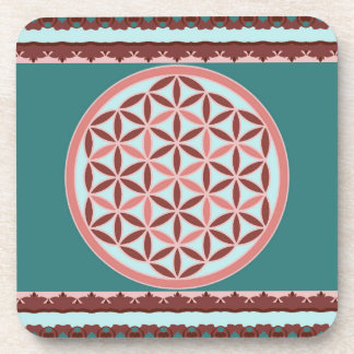 "Flower of Life – Pastel & Earthy Harmony" Getränkeuntersetzer