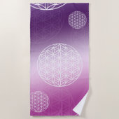 Flower of life purple strandtuch (Vorderseite)