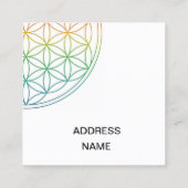 Flower of life quadratische visitenkarte (Rückseite)