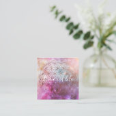 Flower of life quadratische visitenkarte (Stehend Vorderseite)