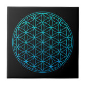 flower of life sacred geometry symbol ancient zen  fliese (Vorderseite)