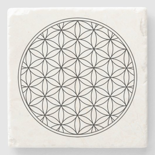 flower of life sacred geometry symbol ancient zen  steinuntersetzer (Vorderseite)