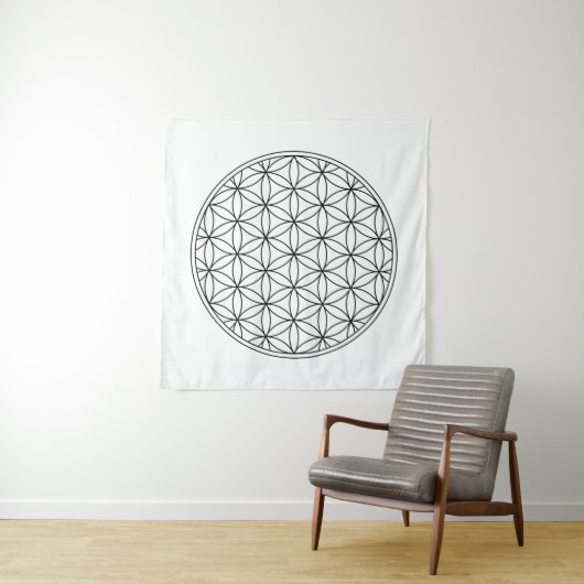 flower of life sacred geometry symbol ancient zen wandteppich (Beispiel)