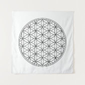 flower of life sacred geometry symbol ancient zen wandteppich (Vorderseite)