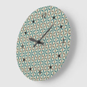 Flower of Life - stamp pattern - BG 1 Große Wanduhr (Winkel)