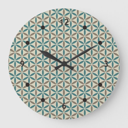 Flower of Life - stamp pattern - BG 1 Große Wanduhr (Vorderseite)
