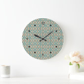 Flower of Life - stamp pattern - BG 1 Große Wanduhr (Zuhause)