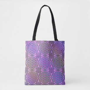 Flower of Life - Stempel-Grunge-Muster 3 Tasche