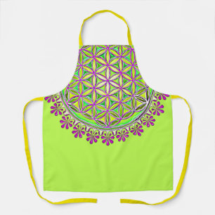 Flower Of Life - Vintage-Blüten-Ornamente 2 Schürze