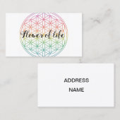 Flower of life visitenkarte (Vorne/Hinten)