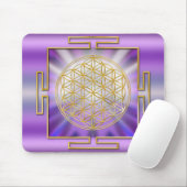 Flower Of Life Yantra Mousepad (Mit Mouse)
