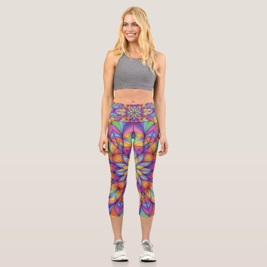 Flower of Love Capri Leggings (Vorderseite)