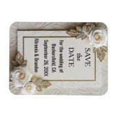 "Flower of Love" - Elegant & Unique Wedding Invita Magnet (Horizontal)