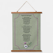 Flower of Scotland Lyrics Hanging Tapestry Wandteppich Mit Holzrahmen (Vorderseite)