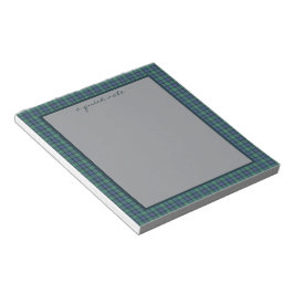 Flower of Scotland Original Scottish Tartan  Notizblock