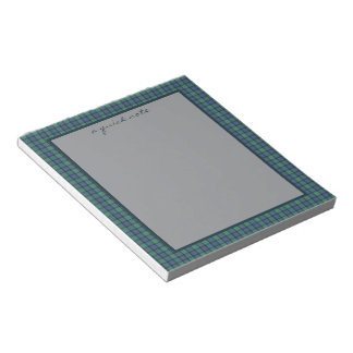 Flower of Scotland Original Scottish Tartan  Notizblock