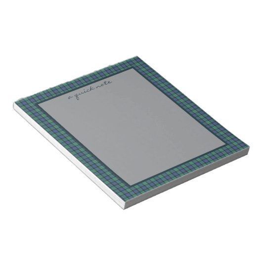 Flower of Scotland Original Scottish Tartan  Notizblock (angewinkelt)