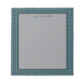 Flower of Scotland Original Scottish Tartan  Notizblock (Vorderseite)