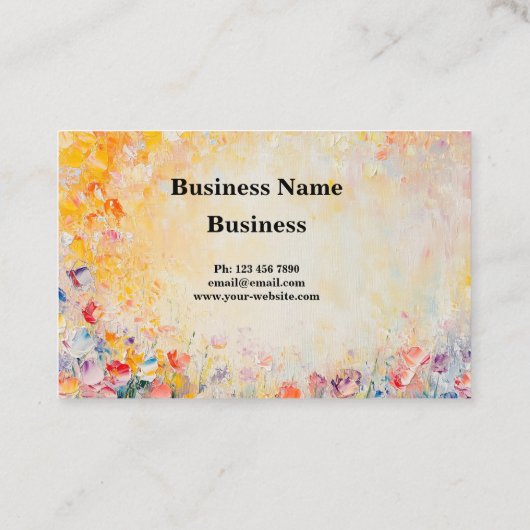 Flower Oilpainting Visitenkarte (Rückseite)