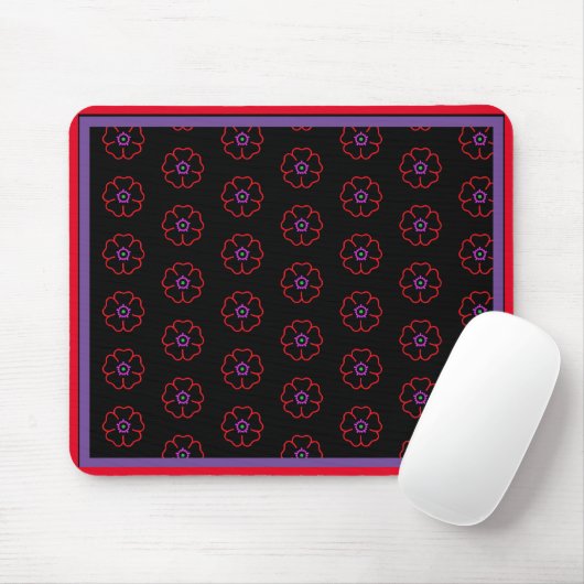 Flower on a Black Background Custom Personalized Mousepad (Mit Mouse)
