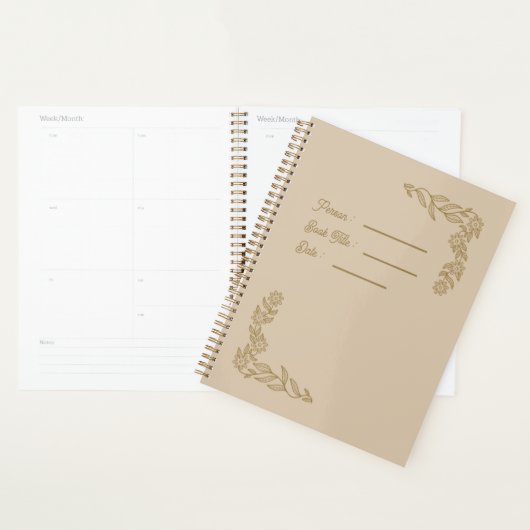 Flower Outline Book Cover Planer (Anzeige)