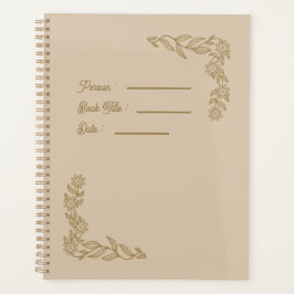 Flower Outline Book Cover Planer