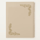 Flower Outline Book Cover Planer (Rückseite)