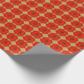Flower Packpapier - Blume aus rotem Mohn (Ecke)