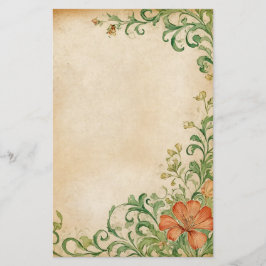 Flower Page Scrapbook & Junk Journal Supplies Briefpapier