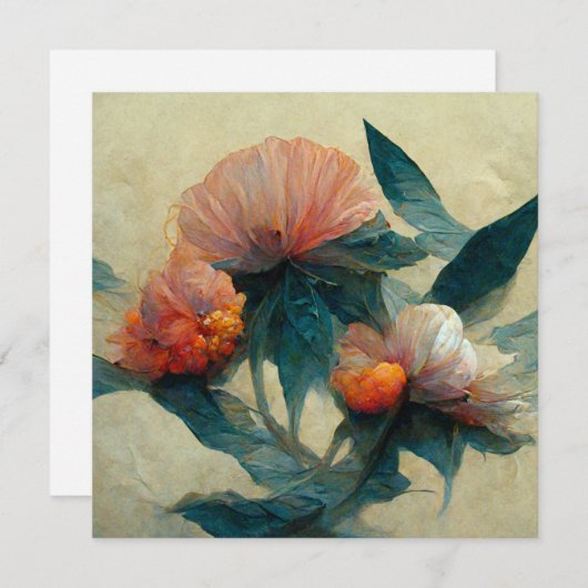 Flower Painting Einladung (Vorne/Hinten)