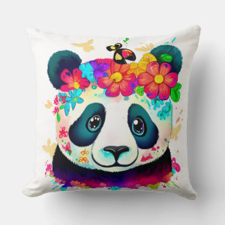 Flower Panda Kissen
