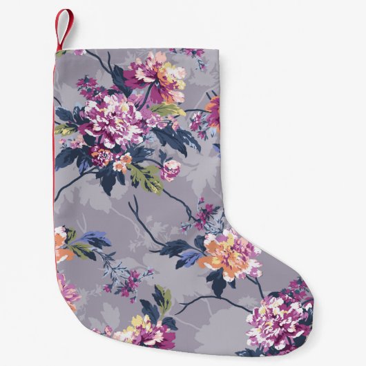 flower pattern design textile illustrationart, bac kleiner weihnachtsstrumpf (Vorderseite)