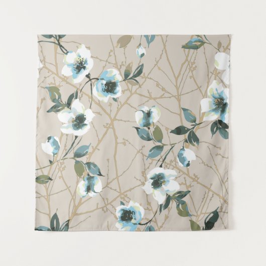 flower pattern design textile illustrationart,patt wandteppich (Vorderseite)