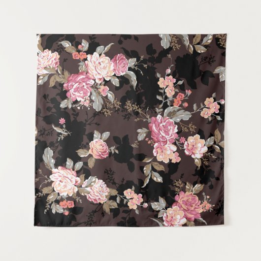 flower pattern design textile illustrationpattern, wandteppich (Vorderseite)