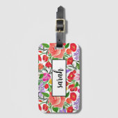 flower pattern gepäckanhänger (Vorderseite Vertikal)