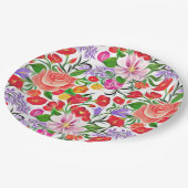 flower pattern pappteller (Schrägansicht)