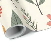 Flower Pattern Wrapping Paper | Elegant Floral Gif Geschenkpapier (Rolleneckpunkt)